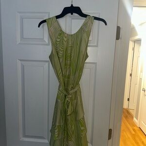 Express Lime Patterned Mini Dress